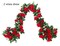 2 Pack (16FT) Artificial Rose Vine Flowers Plants Fake Flower Vine for Wedding Home Party Garden Craft Art Decor Red